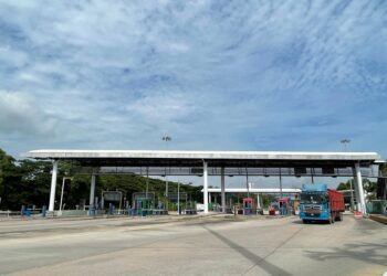 PLAZA tol Sungai Nyior, Butterworth, Pulau Pinang yang masih beroperasi sehingga ke hari ini di sebalik janji DAP untuk menghapuskan kutipan tol sekiranya diberikan mandat sebagai Kerajaan Pusat. - Pic: SITI NUR MAS ERAH AMRAN