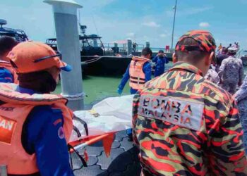 KANAK-kanak hilang dalam kejadian bot karam di perairan Tanjung Batu, Sandakan ditemukan lemas hari ini-IHSAN BOMBA