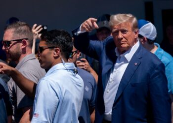 DONALD Trump menghadiri Pameran di Des Moines, Iowa.-AFP