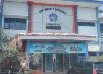 SEKOLAH Menengah Pertama Negeri (SMPN) 1 Sukodadi, Lamongan, Jawa Timur.-AGENSI