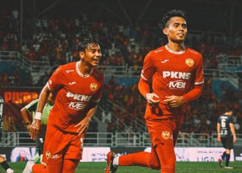 HARITH Haikal meraikan gol jaringannya ketika Selangor FC menumpoaskan KL City FC 2-0 dalam aksi Liga Super 2023 sebentar tadi.