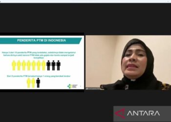 TANGKAP layar Eva Susanti menghadiri sidang akhbar Hari Jantung Sedunia 2023 menerusi dalam talian di Jakarta. - AGENSI   