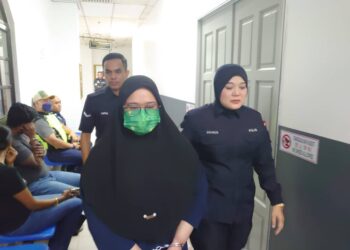 FARAHIN ABDUL KADIR didakwa mendatangkan kecederaan fizikal terhadap kanak-kanak lelaki berusia setahun yang berada di bawah jagaannya Ogos lalu