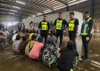 ANTARA pendatang asing tanpa izin yang ditahan Bukit Aman hari ini.