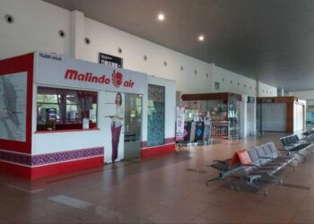 KEADAAN dalam terminal LTAM di Batu Berendam, Melaka sunyi dan lengang selepas penerbangan komersial dihentikan bulan lalu.