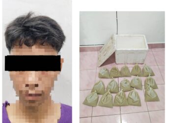 PELAJAR tingkatan lima yang ditahan polis selepas dipercayai terlibat dalam aktiviti penjualan air ketum di Bachok, Kelantan.