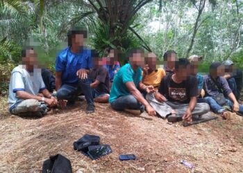 SEBAHAGIAN individu yang ditangkap pada Op Tapis Bersepadu yang diadakan di sekitar daerah Jempol pada 6 dan 7 September lalu.