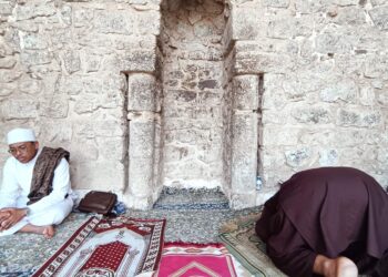Mihrab yang menjadi lokasi solat Rasulullah semasa peperangan al-Khandaq.
