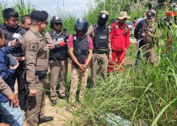 MAYAT Japan ditemukan di kawasan hutan di sepanjang Jalan Kuil Soi Nong Kla. - AGENSI