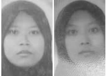 NUR Shahidah Abdull Karim (kiri) dan Nur Zuhaida (kanan) maut dalam kemalangan di Kampung Changkat Rambai, Jalan Kampung Gajah-Tanjung Tualang di Pasir Salak, Perak, kelmarin.