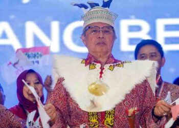 ABANG Johari Tun Openg hadir di dalam Majlis Konvensyen Khas Parti Pesaka Bumiputera Bersatu (PBB) 2023 Zon Utara di Bintulu,, semalam.