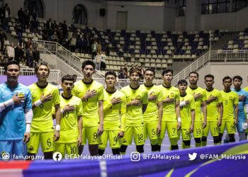 SKUAD futsal negara tumpas 3-4 kepada Uzbekistan dalam aksi kedua kelayakan Piala Asia Futsal 2024.- Gambar: Ihsan FAM