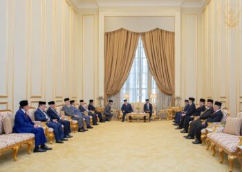 SULTAN IBRAHIM SULTAN ISKANDAR mempengerusikan Mesyuarat Majlis Raja-Raja Ke-262 di Istana Negara di sini hari ini.