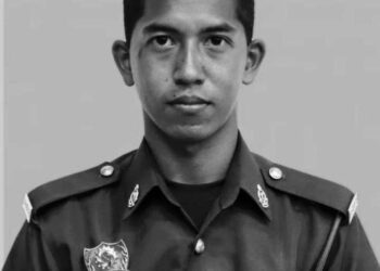 FATULLAH Mohammed maut dalam kemalangan jalan raya melibatkan motosikal dan basikal di Kilometer 39.4, Jalan Ipoh-Teluk Intan dekat Mambang Diawan, Kampar semalam. - UTUSAN