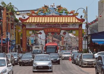 PEMANDANGAN di Kampung Cina, Kuala Terengganu yang akan dijenamakan semula kepada ‘China Town’.