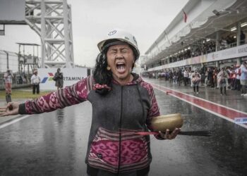 MBAK Rara 'beraksi' dalam Grand Prix Indonesia di Litar Mandalika musim lalu. - IHSAN DORNA SPORTS