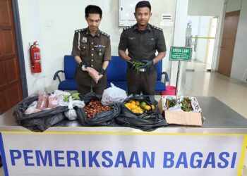 HASIL-hasil pertanian yang dibawa masuk tanpa permit yang dirampas hasil operasi pemeriksaan yang dijalankan di Jeti Penumpang Port Dickson, kelmarin.