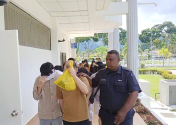 SERAMAI 10 individu dihadapkan di Mahkamah Sesyen Balik Pulau, Pulau Pinang hari ini atas pertuduhan menawarkan iklan persundalan membabitkan pelacur antarabangsa secara online, dua minggu lalu.