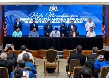 MAJLIS Menandatangani Permuafakatan antara Gabungan di Bawah Kerajaan Perpaduan yang telah diadakan di Putrajaya pada 16 Disember 2022. – PEJABAT PERDANA MENTERI