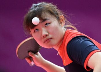 Alice Chang adalah antara tonggak yang  membarisi skuad kebangsaan di Kejohanan Ping Pong Berpasukan Dunia di Busan, Korea Selatan 2024. ( AFP)