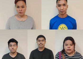 KESEMUA suspek diberkas di sekitar Jasin, Melaka serta Muar dan Tangkak, Johor.