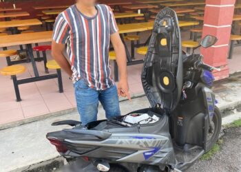 SUSPEK berjaya diberkas di hadapan Medan Selera Taman Merak Mas, Melaka.