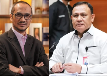 ABRAHAM Samad (kiri) menyifatkan Firli Bahuri sebagai penjenayah paling sadis. - AGENSI