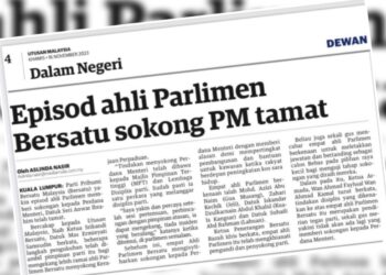 KERATAN laporan Utusan Malaysia.