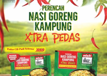 PERENCAH Nasi Goreng Kampung Xtra Pedas Adabi kekalkan kandungan cili secukupnya dan pengguna tidak perlu lagi menambah cili padi.