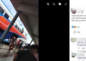 MASALAH feri masih ‘menghantui’ 
pelancong ke Langkawi