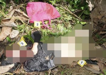 MAYAT mangsa ditemukan di kawasan kebun pisang di Lahad Datu hari ini