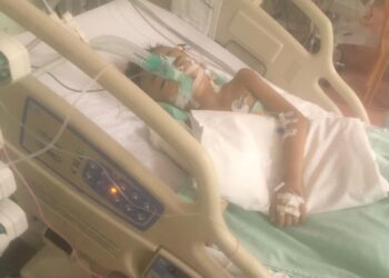 MUHAMMAD Syed Adha ketika menerima rawatan di Hospital Sultan Ismail ( HSI ) Johor Bahru, Johor.-UTUSAN/MUHAMMAD ZIKRI