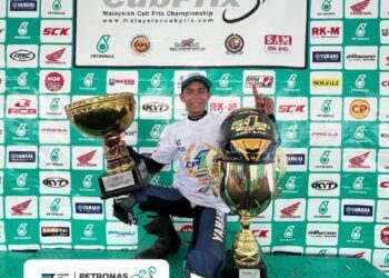 MOHD Akid Aziz bergelar juara keseluruhan buat pertama kali dalam kategori CP150 Cub Prix 2023 di Litar Batu Kawan, Pulau Pinang