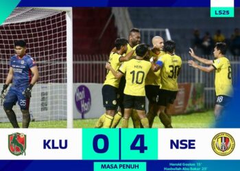 Negeri Sembilan FC meraih kemenangan mudah apabila membenam Kelantan United 4-0 pada aksi Liga Super di Stadium Sultan Muhammad IV, Kota Bharu, Kelantan-MFL