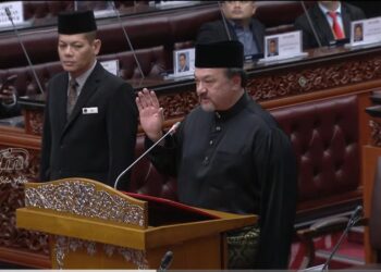 AMIR Hamzah Azizan mengangkat sumpah sebagai Ahli Dewan Negara.