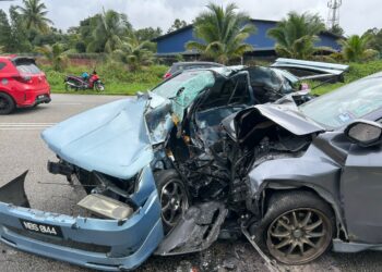 MANGSA meninggal dunia ditempat kejadian selepas Proton Iswara dipandunya hilang kalawan dan bertembung dengan Honda HR-V di Jalan Kuantan-Sungai Lembing di Kuantan, Pahang.