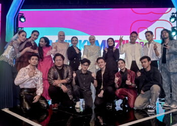 SHAH ALAM 17 DISEMBER 2023 - Finalis dan Komposer Separuh Akhir Muzik Muzik (SFMM) Ke-38 pada Separuh Akhir Muzik Muzik (SFMM) Ke-38 yang disiarkan secara langsung TV3 dari Studio 1, Glenmarie di sini, hari ini. / M Firdaus M Johari