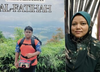 SITI Bahayah Abdul khalid menunjukan gambar anak sulungnya, Muhammad Shahrul Haiqal Nazrol Douglas akibat terlibat dalam kemalangan ketika dalam perjalanan pulang ke rumah di Lorong Dua, Kampung Baru Kluang.