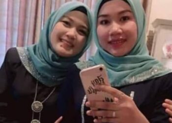 MIRA SHARMILA Samsusah (kanan) yang dilaporkan hilang sejak 14 Disember lalu selepas dikatakan keluar dengan teman lelakinya ke kedai dobi layan diri di Batu Pahat, Johor.