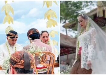 BUNGA Citra Lestari dan Tiko Aryawardhana bernikah di sebuah hotel mewah di Bali, Indonesia, semalam. – MEDIA SOSIAL