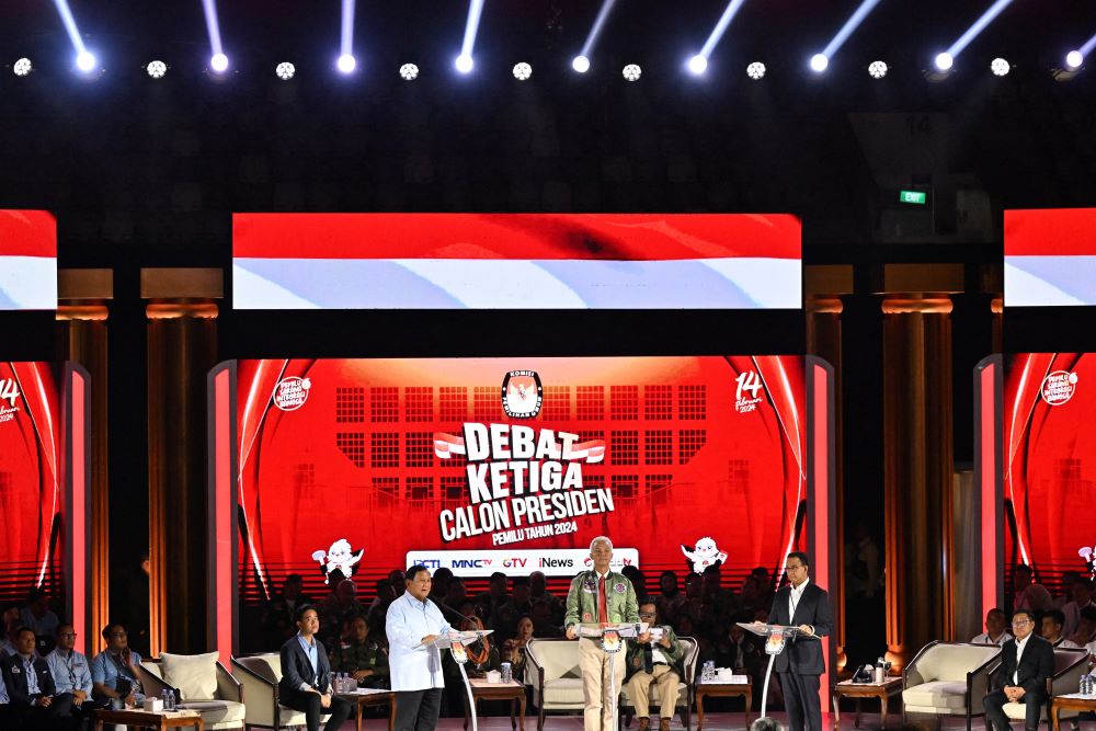 Calon presiden Indonesia sertai debat ketiga