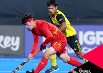 KEKALAHAN 2-3 kepada China menyukarkan peluang Speedy Tigers untuk meraih slot ke Olimpik paris 2024.-Ihsan FIH