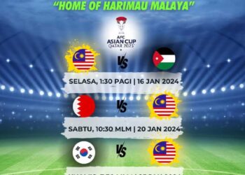 Penyokong Harimau Malaya boleh saksikan aksi pasukan di Stadium Nasional Bukit Jalil sempena Piala Asia.