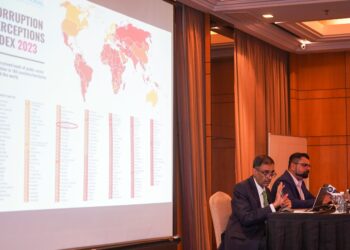 Muhammad Mohan mengumumkan Indeks Persepsi Rasuah (CPI) 2023 di Petaling Jaya, semalam.