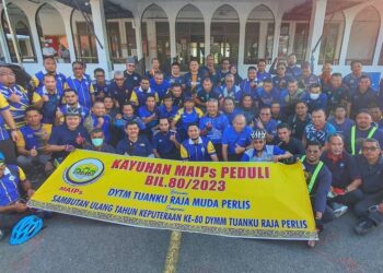 TUANKU Syed Faizuddin Putra Jamalullail 
pada Program Kayuhan Kali Ke-80 sebagai Penutup Tirai Tahun 2023 di Wisma MAIPs 2, Kangar, Perlis baru-baru ini.-UTUSAN