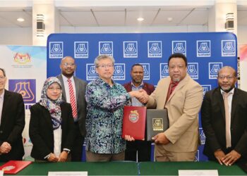 MAJLIS pertukaran dokumen kerjasama antara SIRIM Berhad dan The National Institute of Standards and Industrial Technology Papua New Guinea di Shah Alam, semalam.
