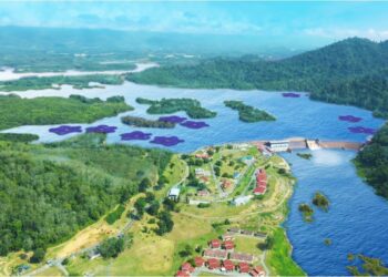LAKARAN artis, TNB Genco dan PKNPk sedang mengkaji kemungkinan untuk memasang sehingga 100MW Hidro Hibrid Solar Terapung di Skim Hidro Sg. Perak. - GAMBAR TNB