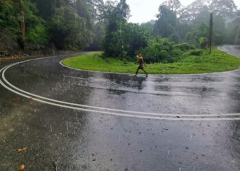 JALAN Lama Bukit Putus, Kuala Pilah merupakan salah satu lokasi di negeri ini yang akan menggunakan teknologi glow in the dark.-UTUSAN/MOHD. SHAHJEHAN MAAMIN.