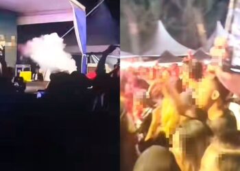 TANGKAP layar video golongan anak muda yang menyaksikan konsert di Taman Jubli Emas, Alor Setar.