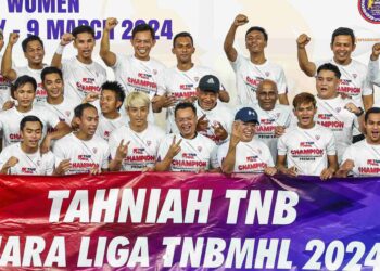 TNB meraih dua kejuaraan, bermula  Piala Sumbangsih pada awal musim dengan mengalahkan Pasukan Hoki Terengganu (THT) dan terbaharu menamatkan penantian 21 tahun untuk bergelar juara Liga Hoki Malaysia (MHL) 2024. - UTUSAN MUHAMAD IQBAL ROSLI